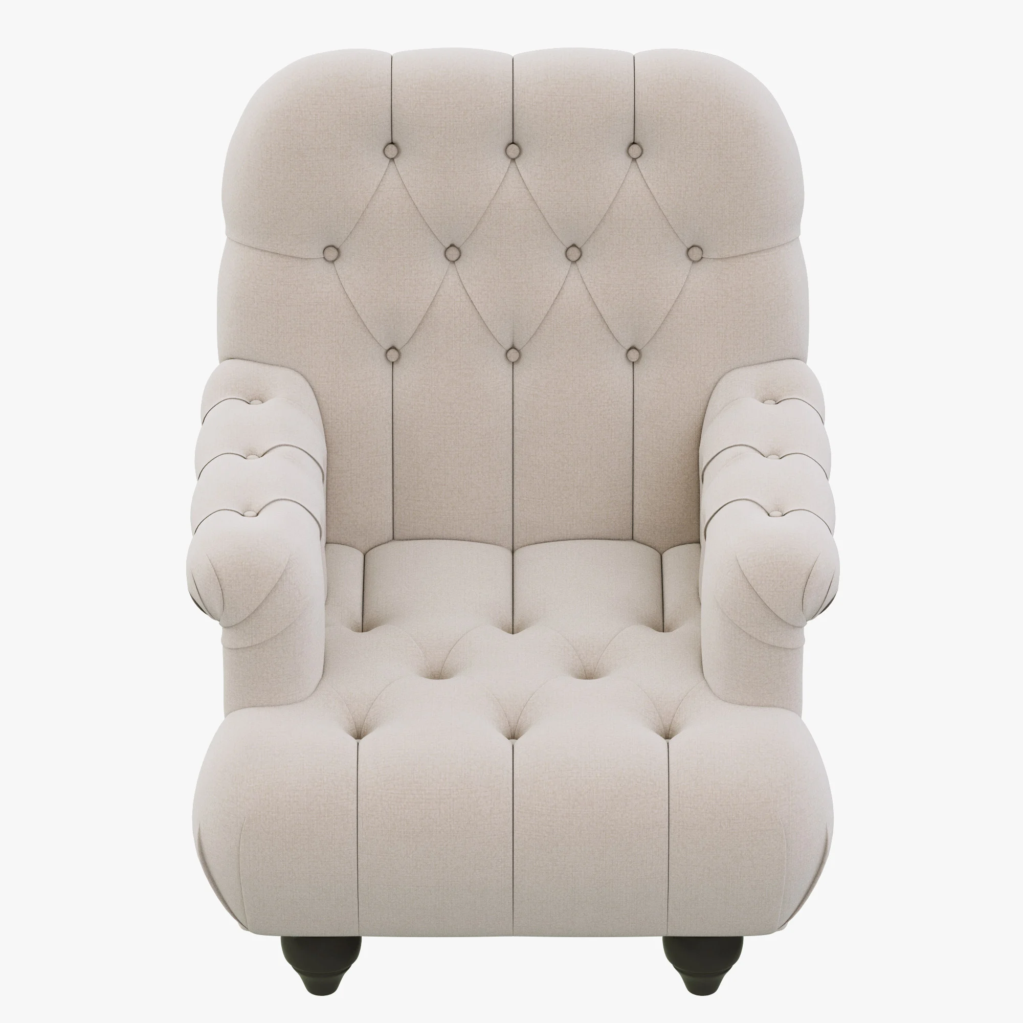 Restoration Hardware 1860 Napoleonic Tufted Upholstered Chair — 3D model preview 9