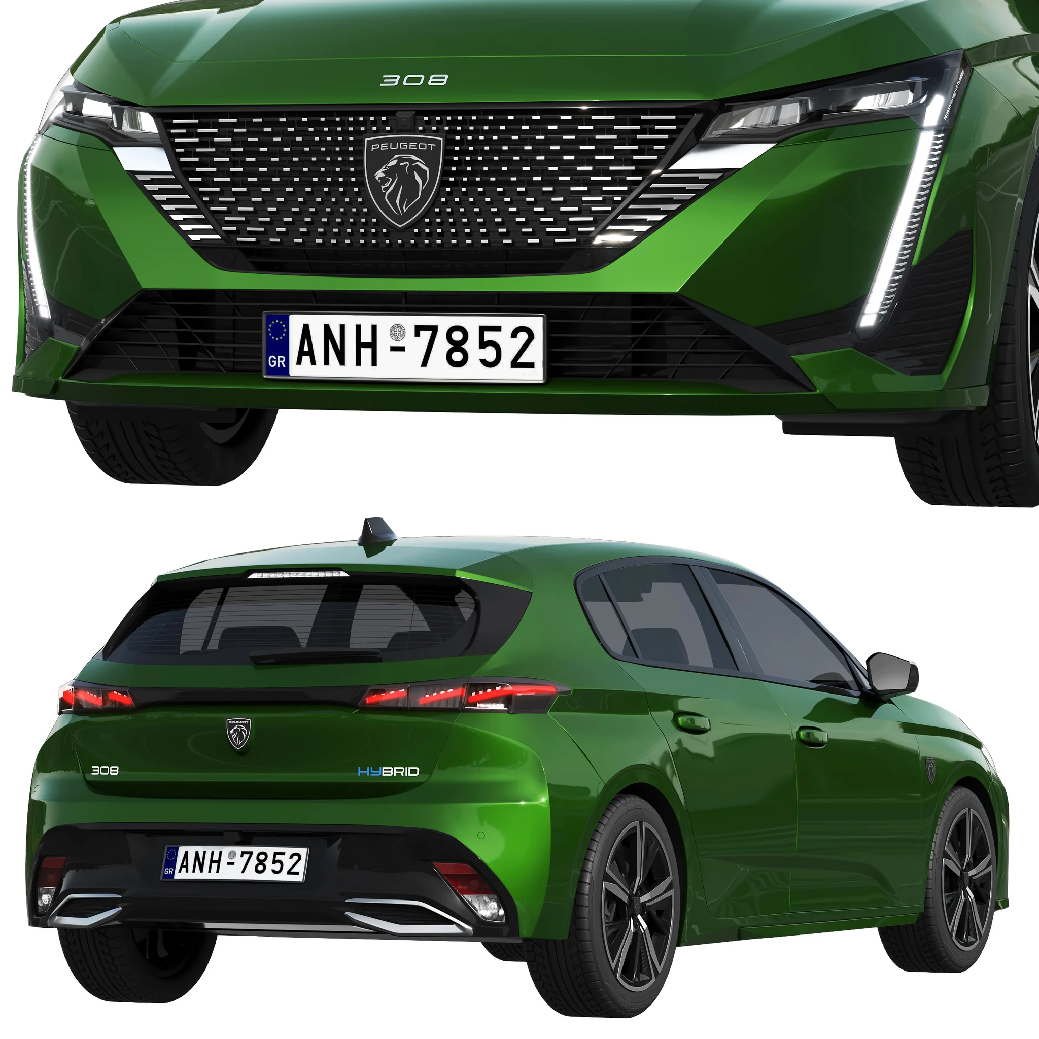 Peugeot 308, 3D model preview 3