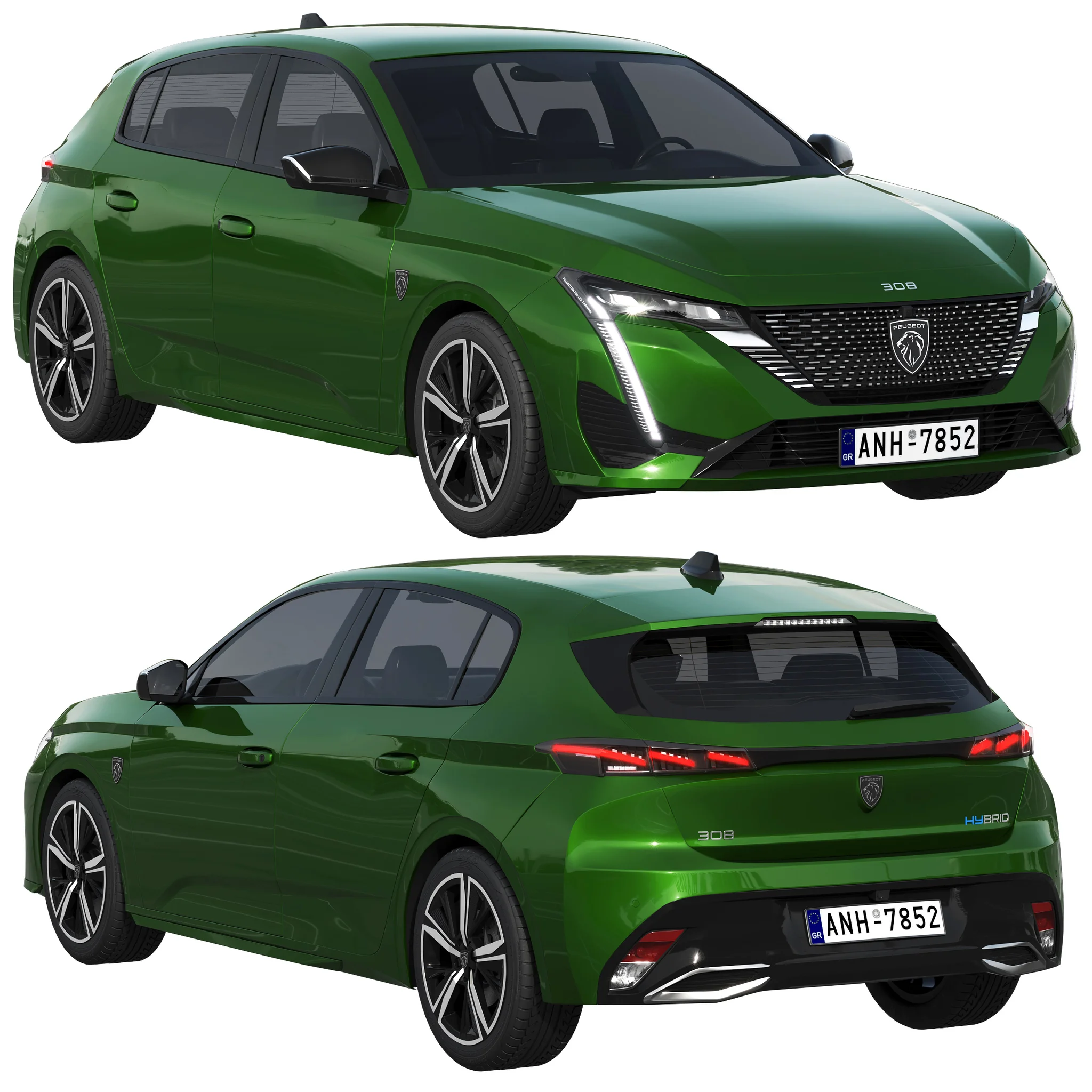 Peugeot 308, 3D model preview 16