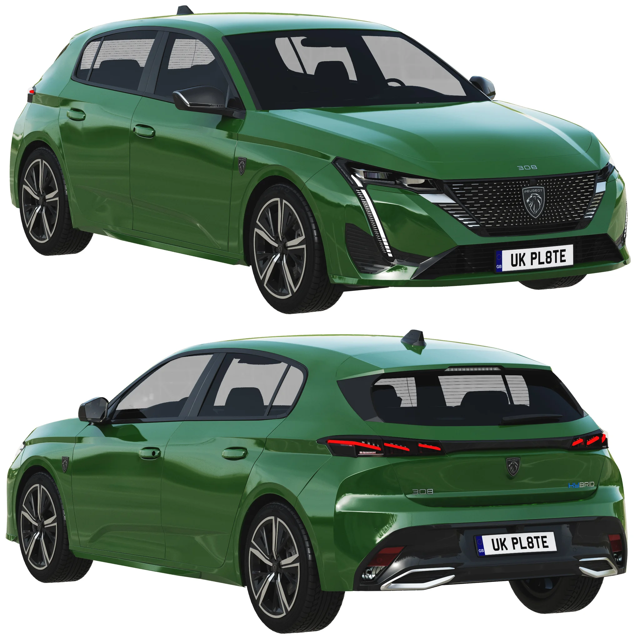 Peugeot 308, 3D model preview 21