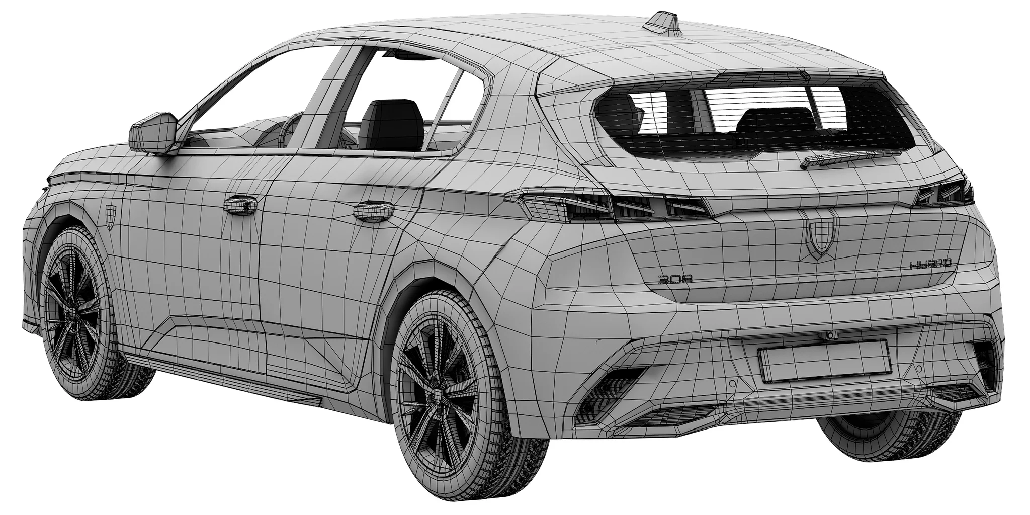 Peugeot 308, 3D model preview 23