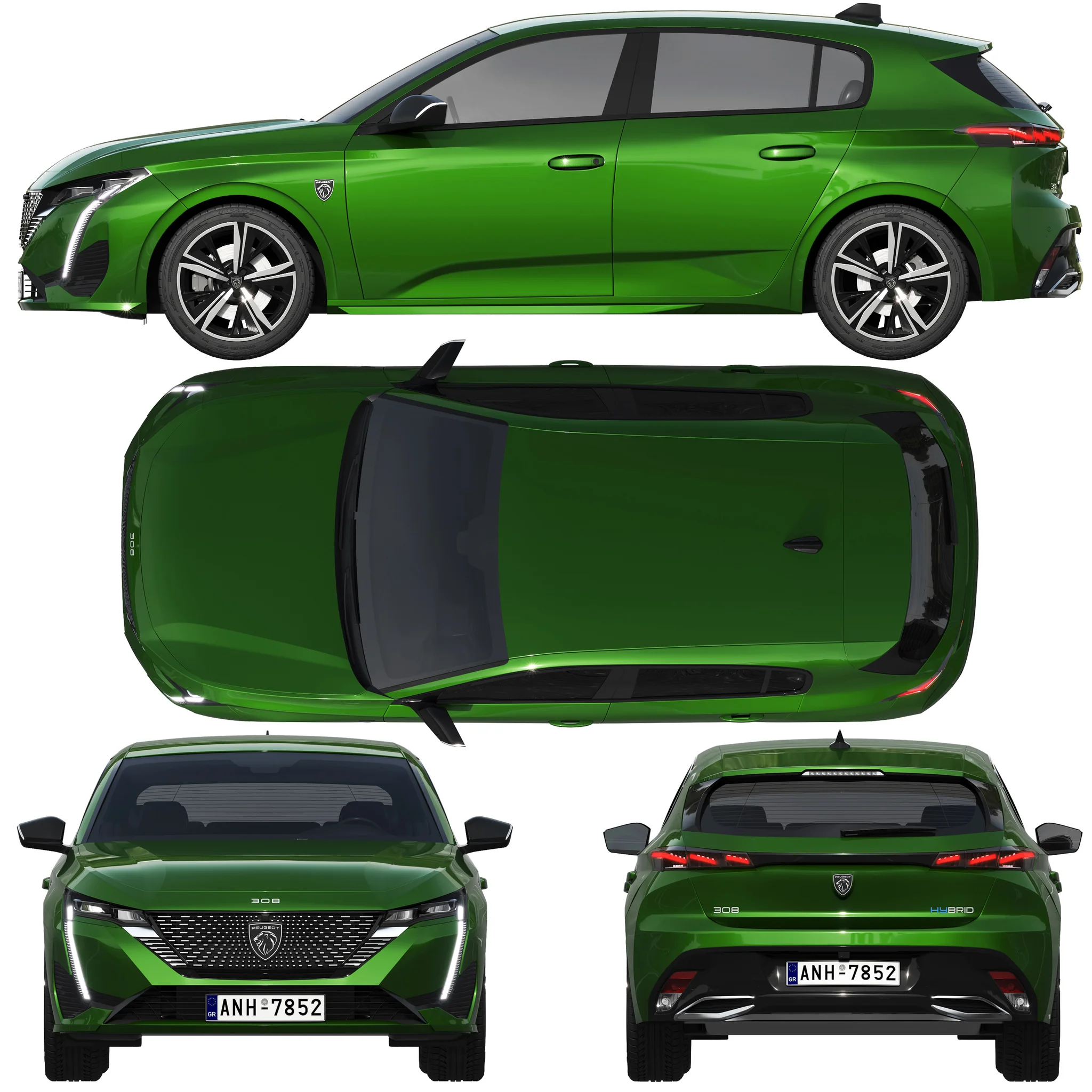 Peugeot 308, 3D model preview 28