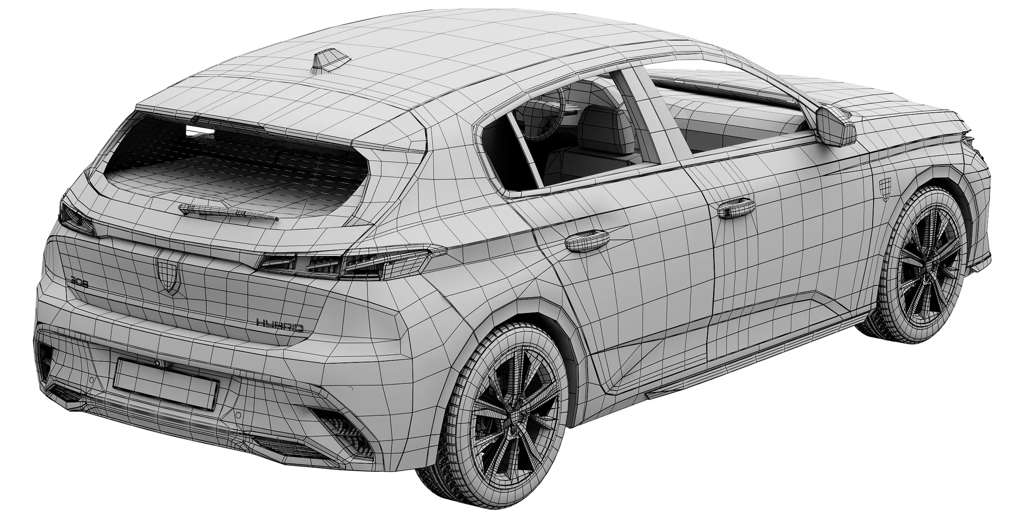 Peugeot 308, 3D model preview 36