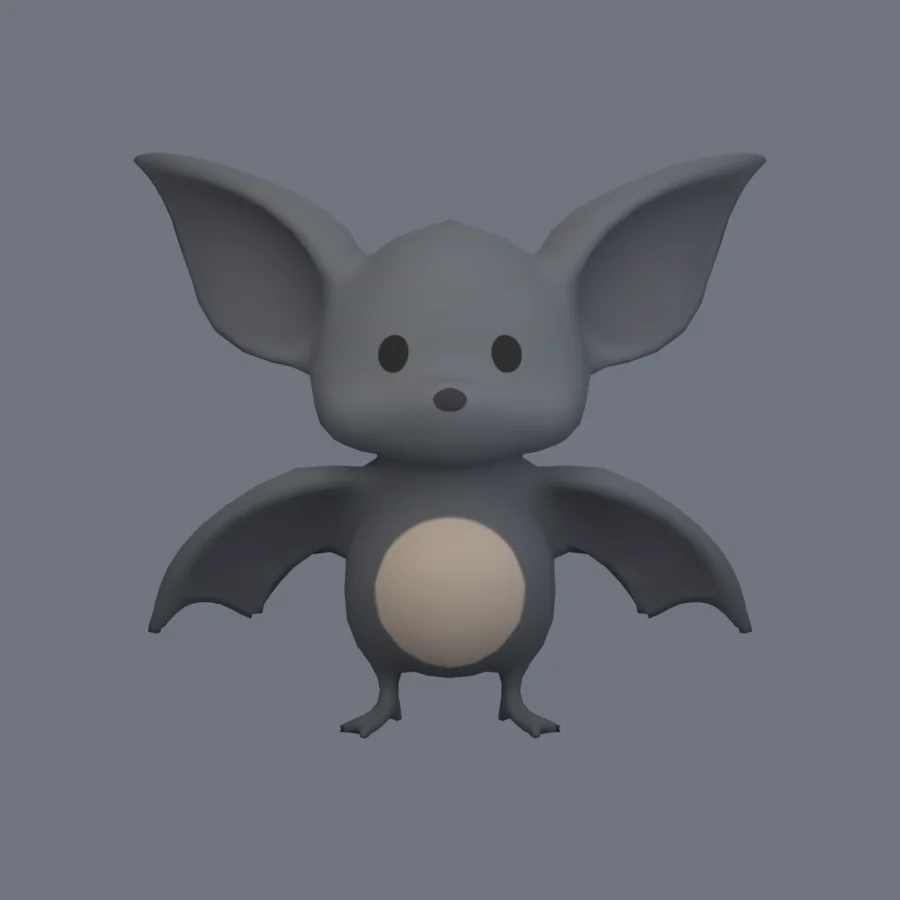 Stylized Animal Bat, 3D model preview 1