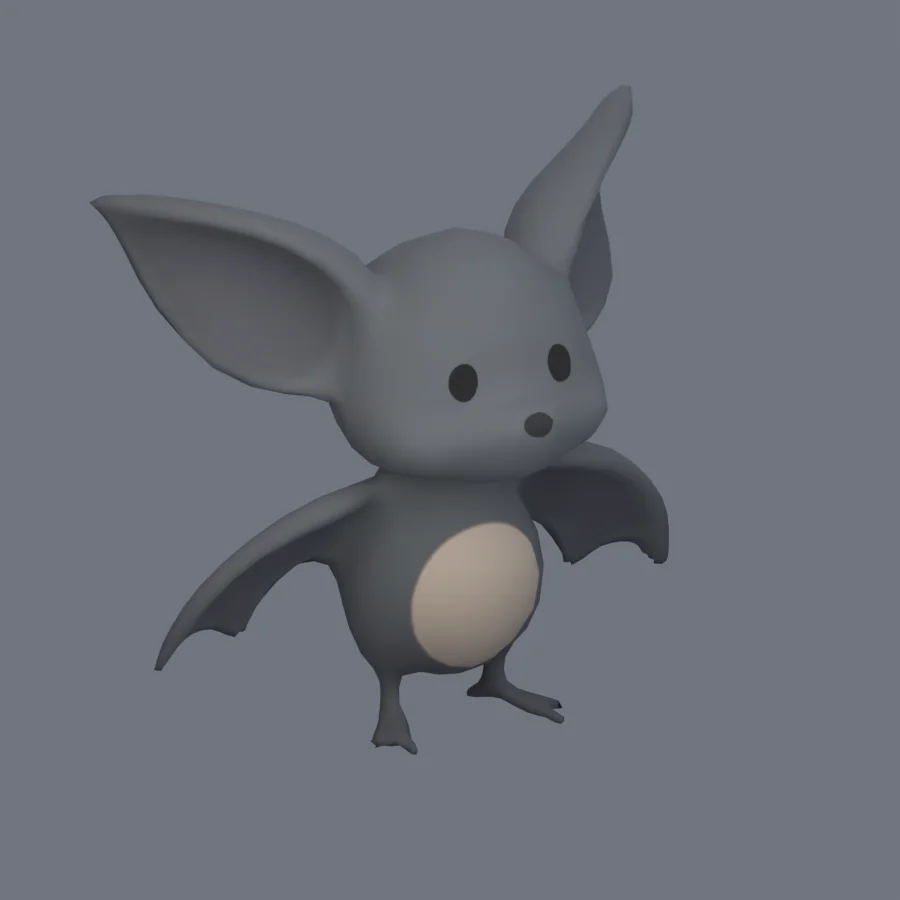 Stylized Animal Bat, 3D model preview 2