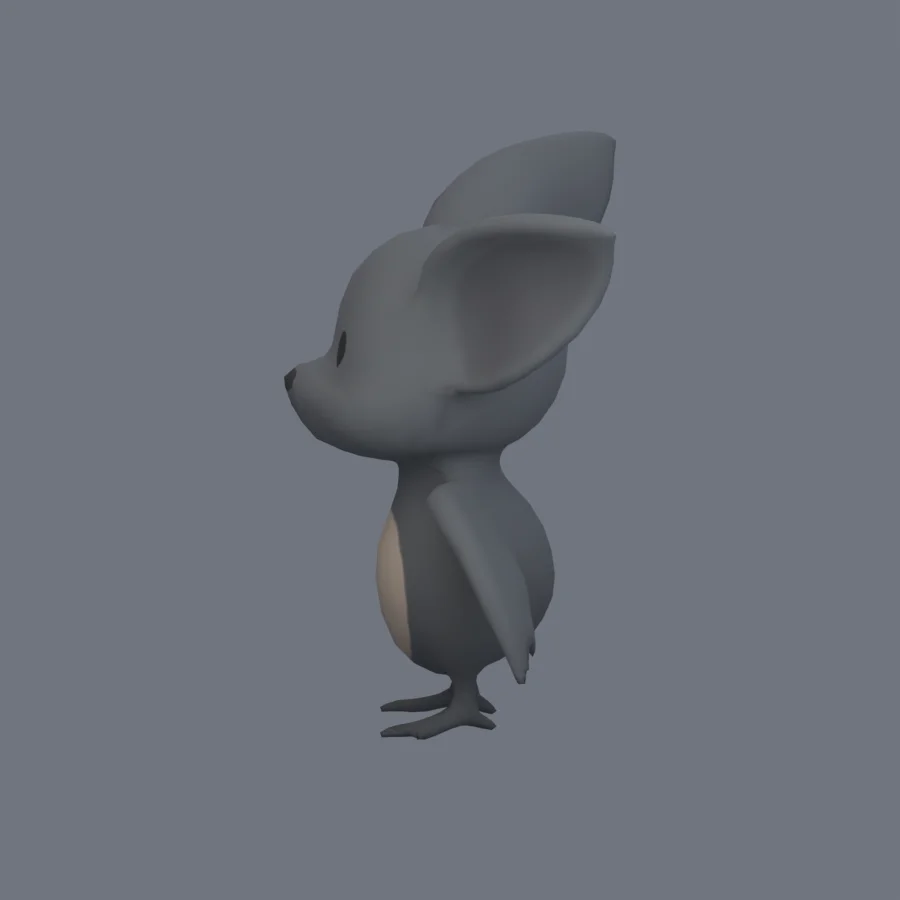 Stylized Animal Bat, 3D model preview 3