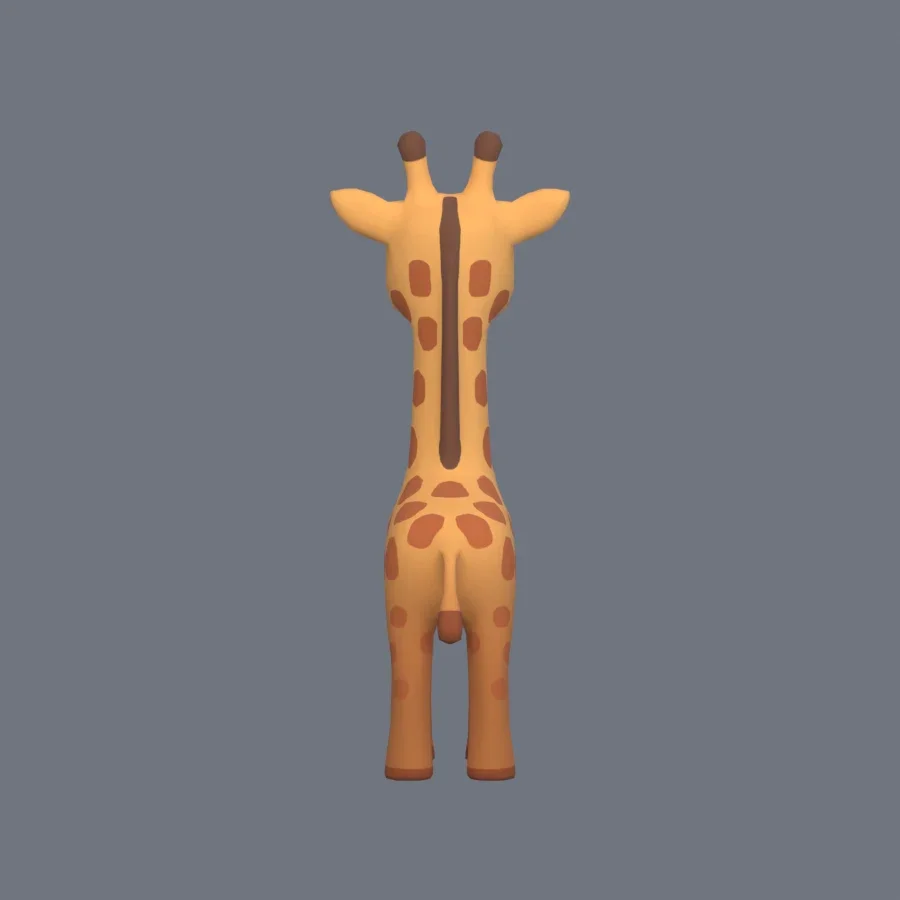 Stylized Animal Giraffe, 3D model preview 4