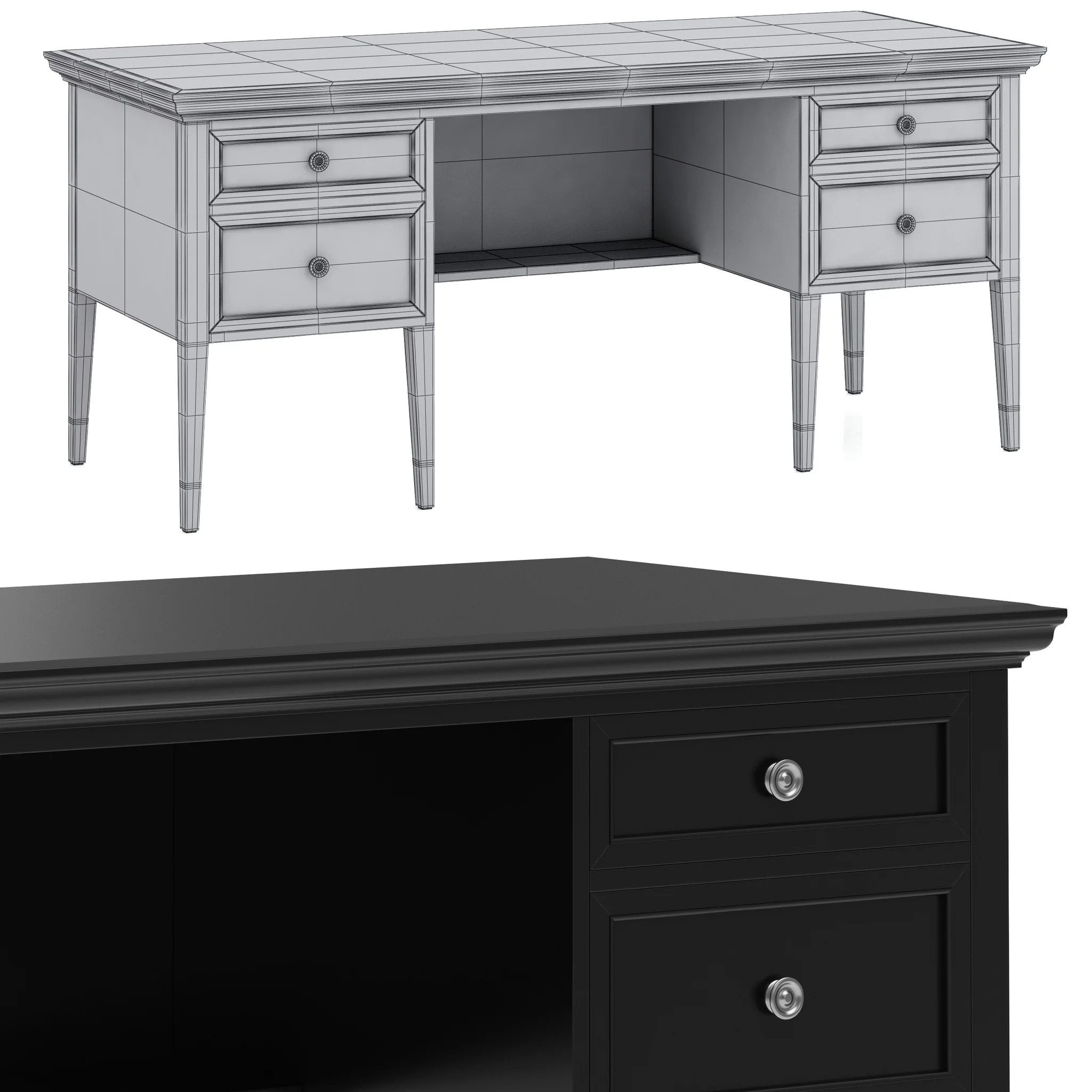 Dantone Home Stafford Desk — 3D model preview 11