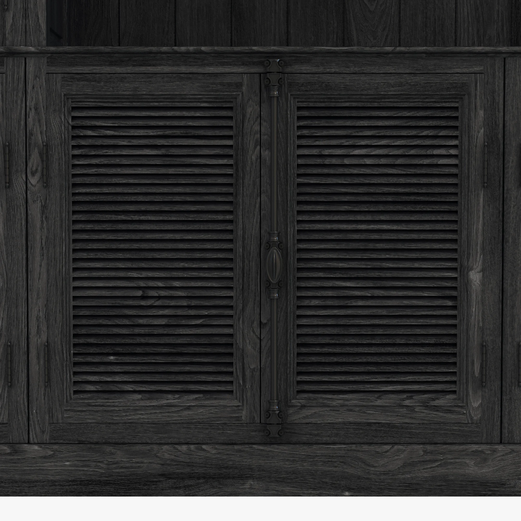 Restoration Hardware Shutter Closed Wood Media System — 3D model preview 6