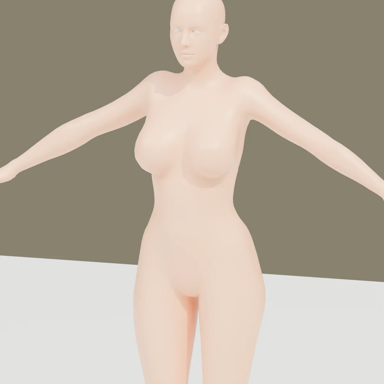 Basemesh Female 2, 3D model preview 1