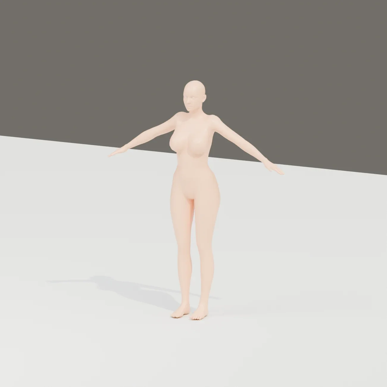 Basemesh Female 2, 3D model preview 2