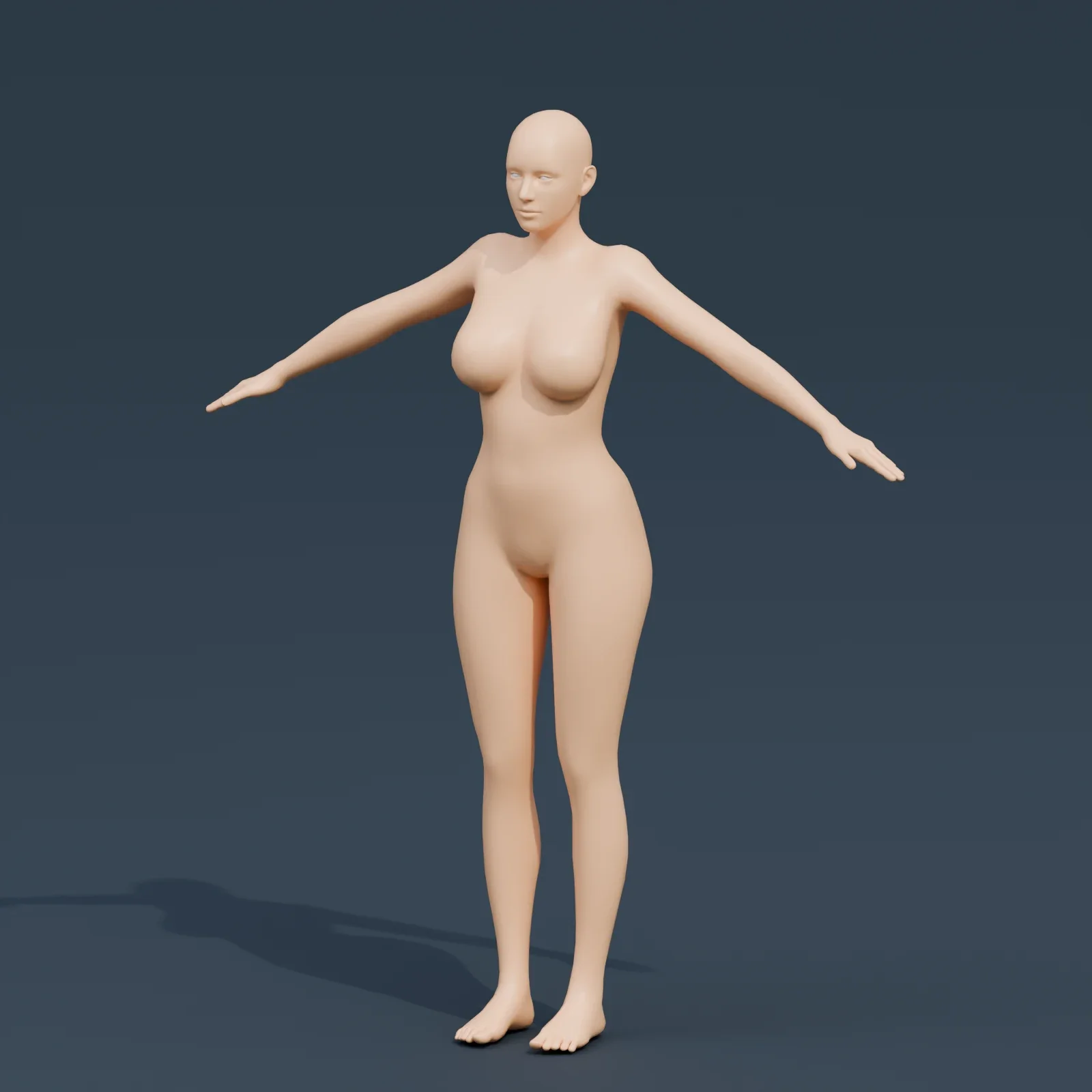 Basemesh Female 2, 3D model preview 3