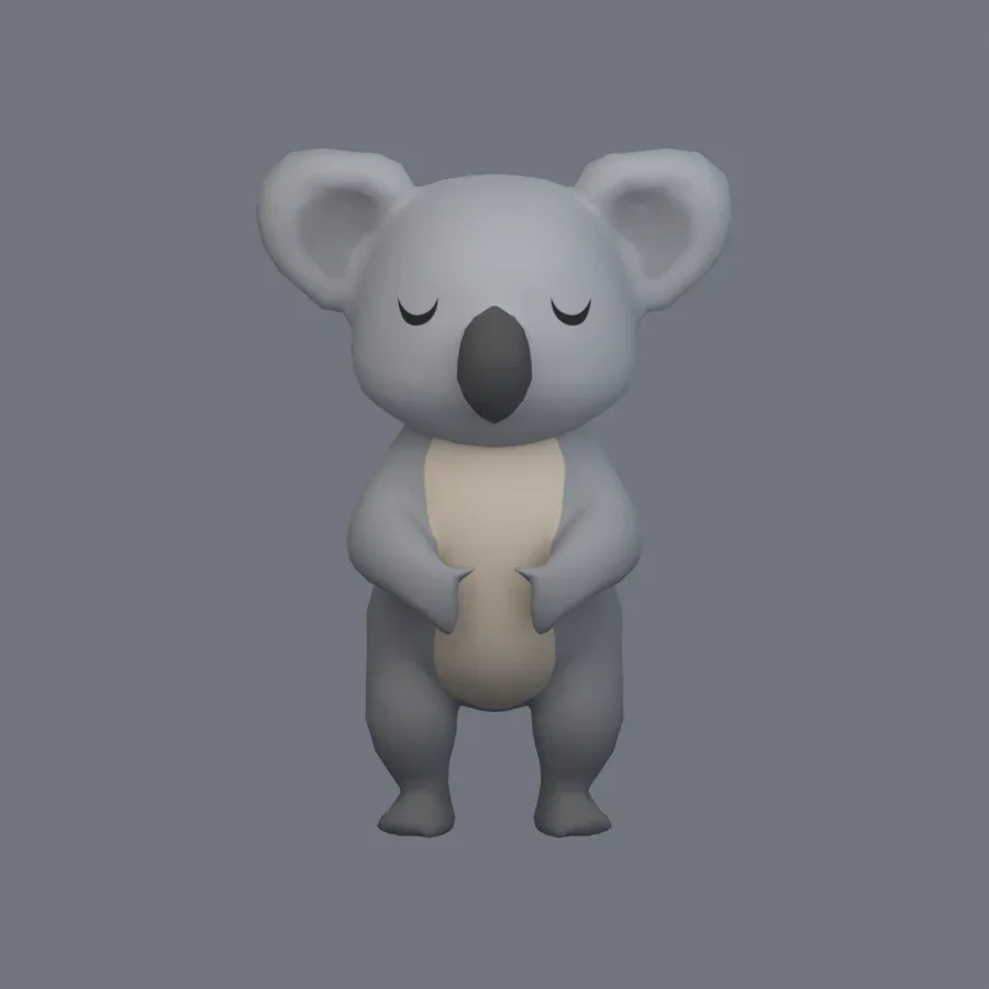 Stylized Animal Koala, 3D model preview 1