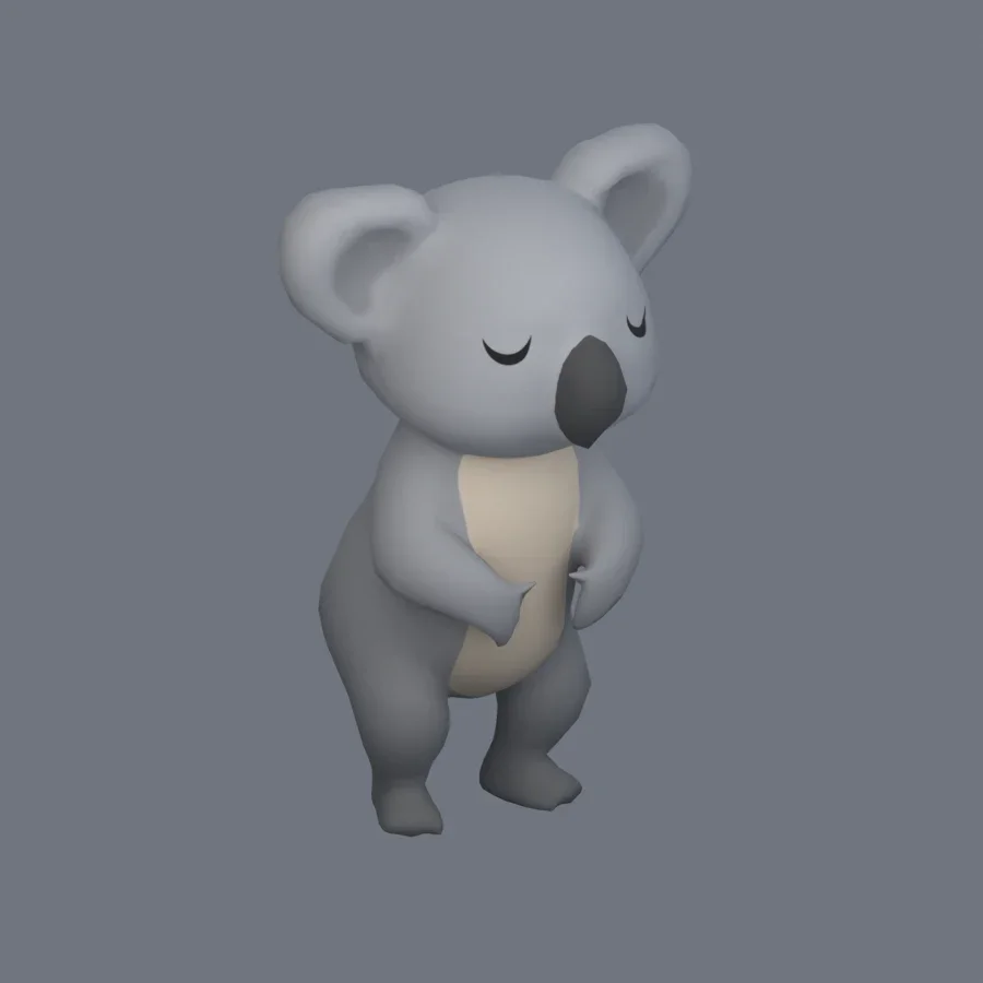 Stylized Animal Koala, 3D model preview 2