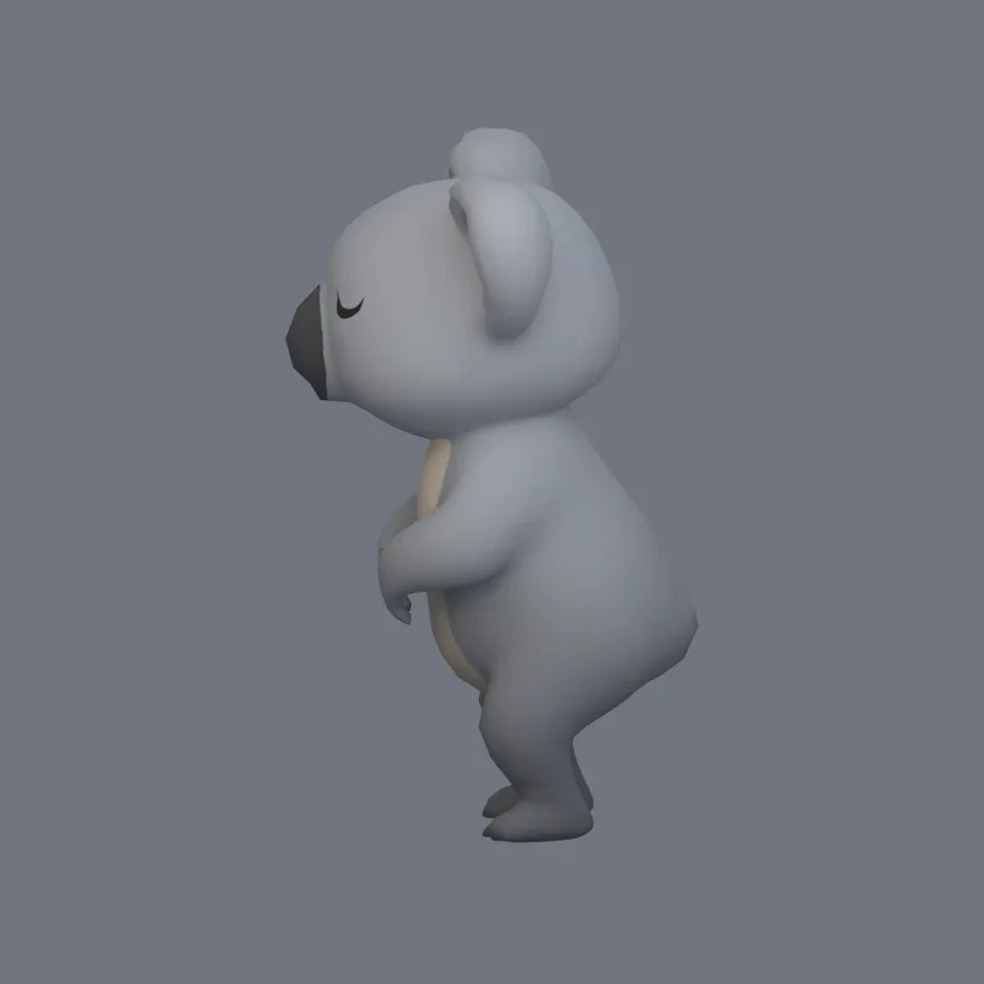 Stylized Animal Koala, 3D model preview 3