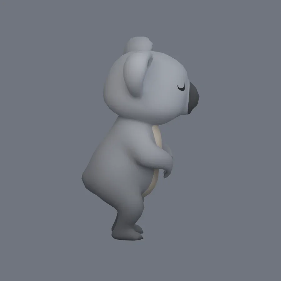 Stylized Animal Koala, 3D model preview 5