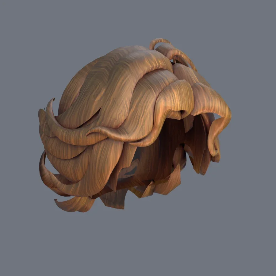 Male Hairstyle 04, 3D model preview 2