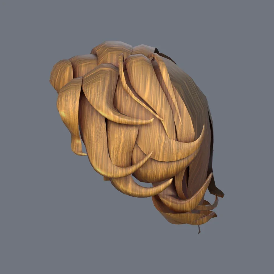 Male Hairstyle 04, 3D model preview 3