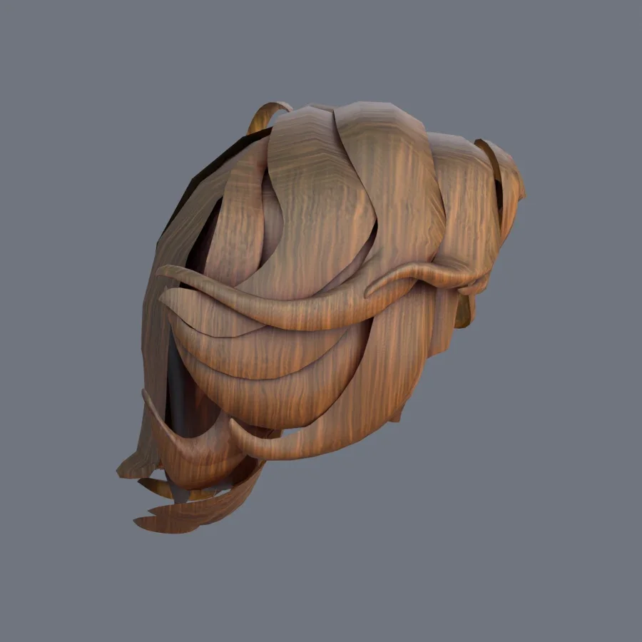 Male Hairstyle 04, 3D model preview 5