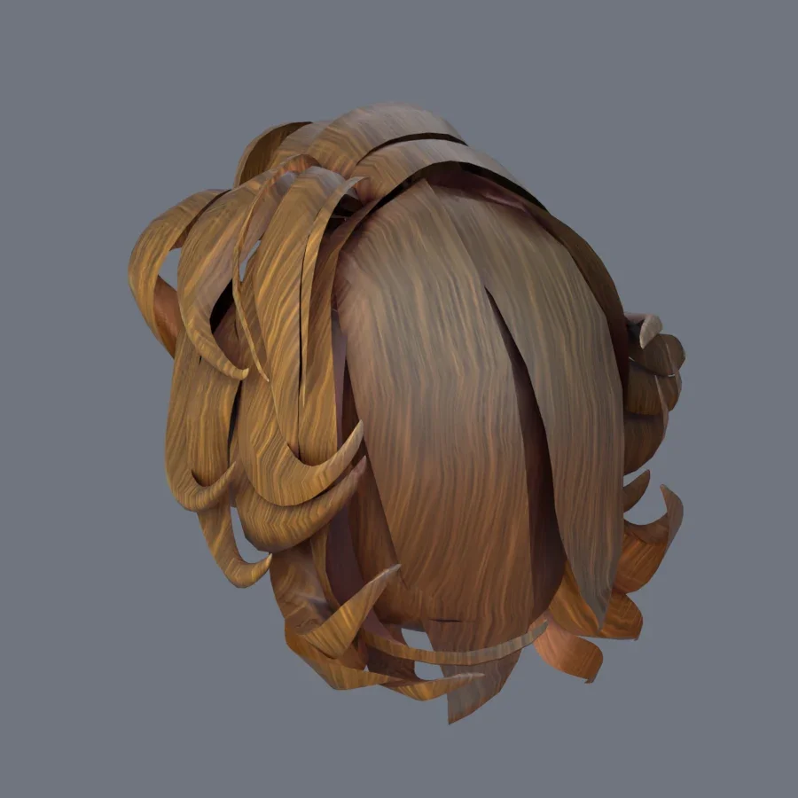 Male Hairstyle 04, 3D model preview 6
