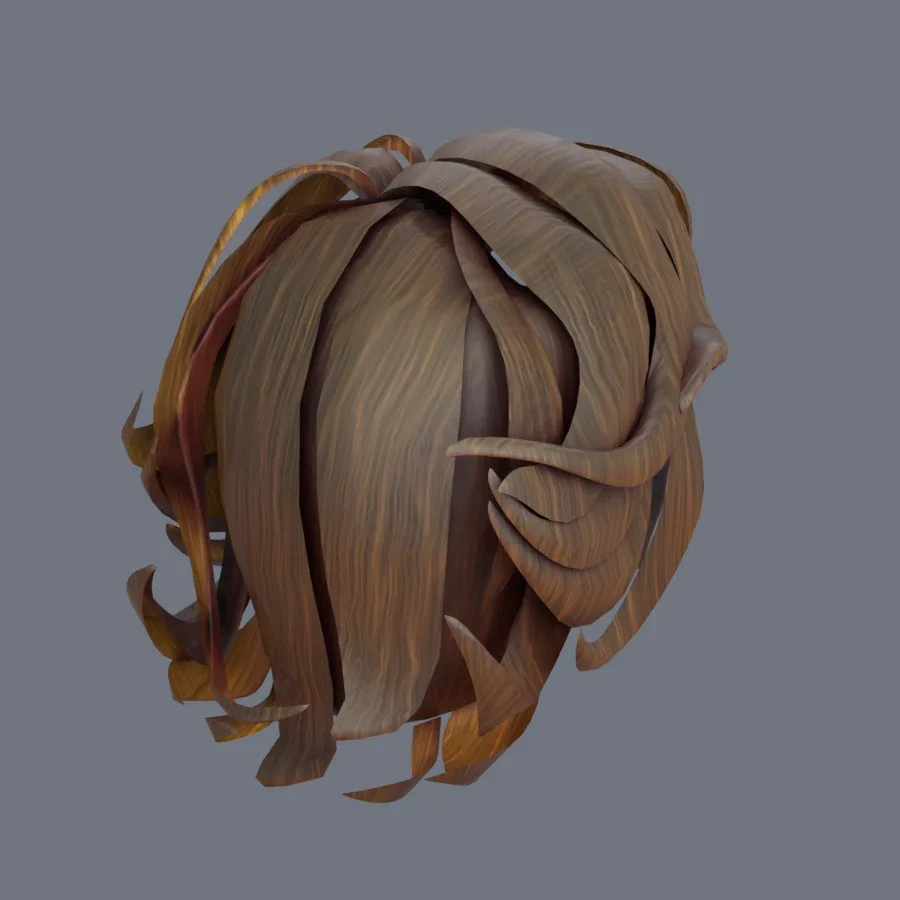 Male Hairstyle 04, 3D model preview 7