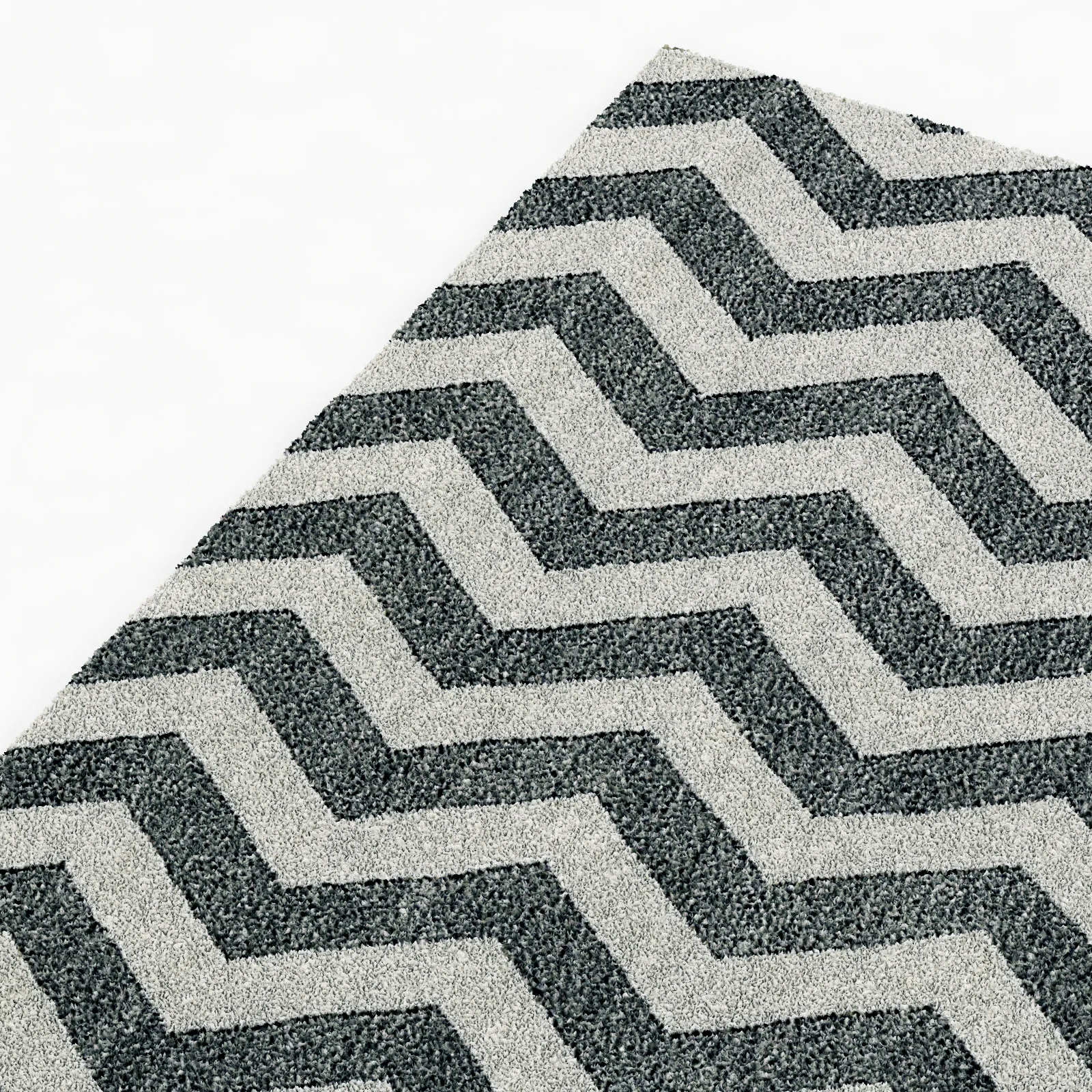Restoration Hardware Pointe Flatweave Rug Ivory Charcoal — 3D model preview 5