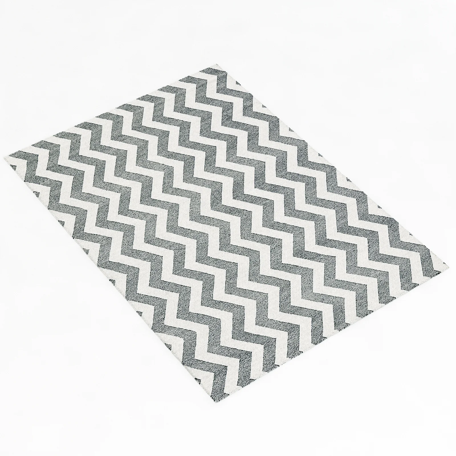 Restoration Hardware Pointe Flatweave Rug Ivory Charcoal — 3D model preview 6