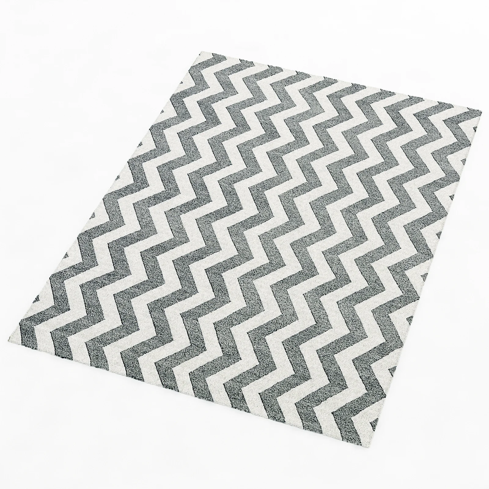 Restoration Hardware Pointe Flatweave Rug Ivory Charcoal — 3D model preview 8