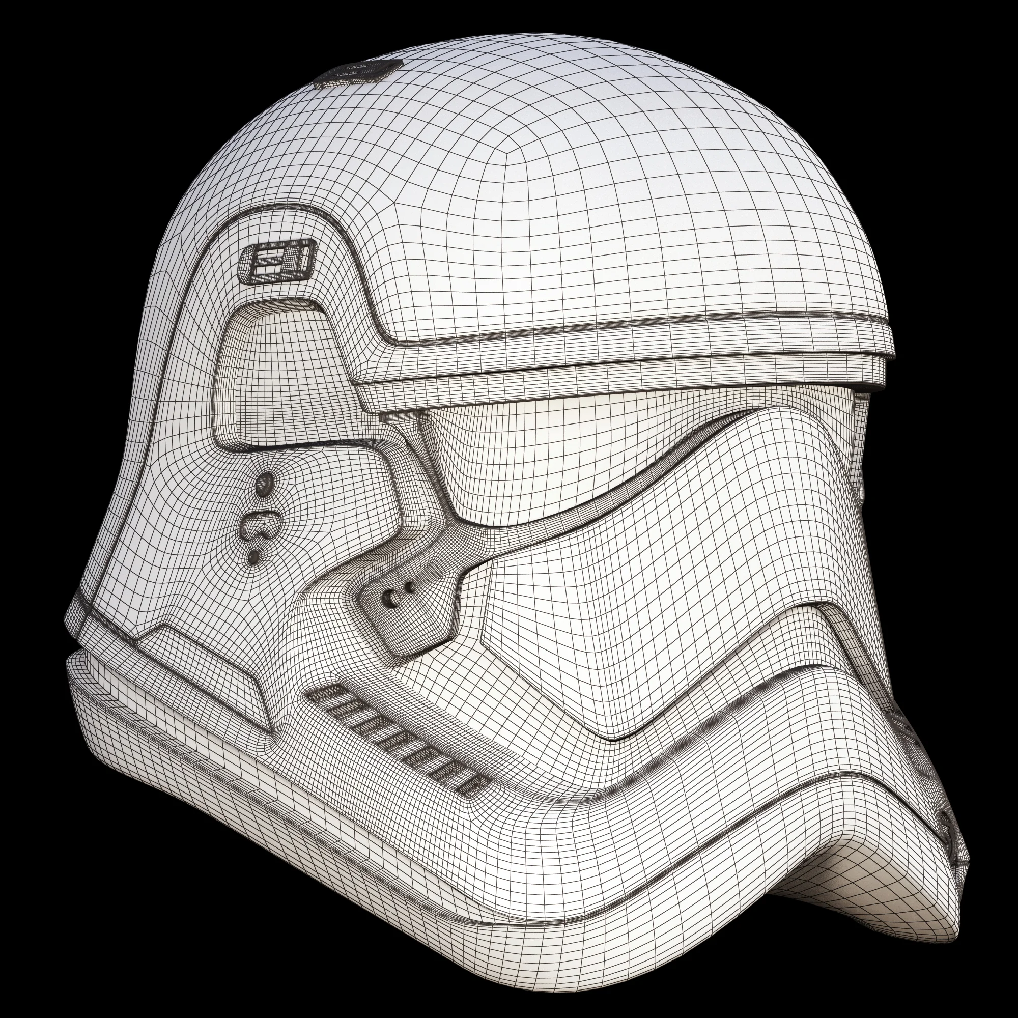 First Order Stormtrooper Helmet Blood — 3D model preview 2