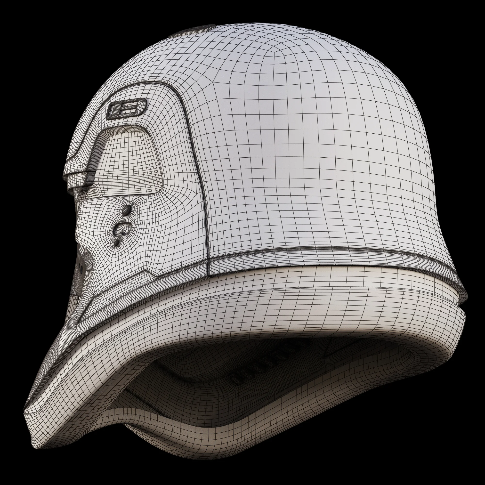 First Order Stormtrooper Helmet Blood — 3D model preview 5