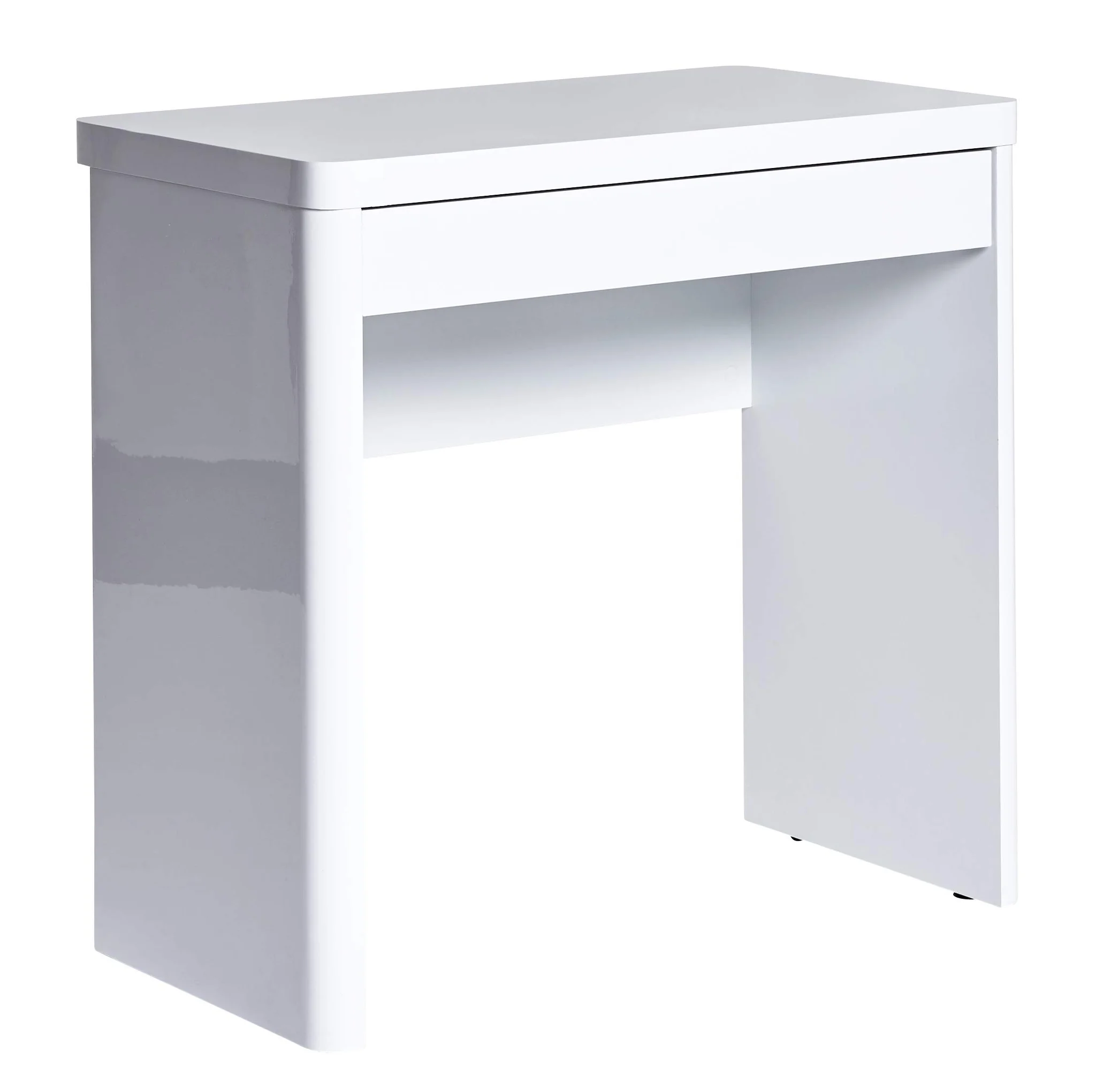 Amazon Brand - Movian Mjøsa - Compact Desk with 1 Drawer, 79 x 44 x 76 cm, High-Gloss White