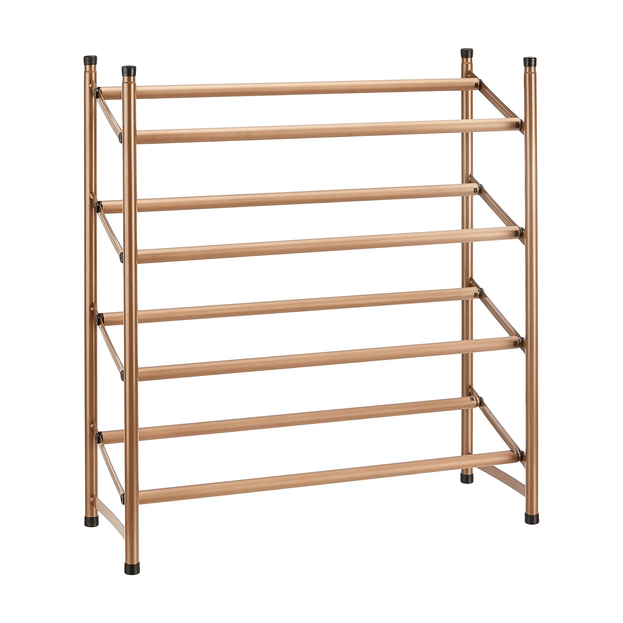 6-Tier Rose Gold Metal Shoe Rack