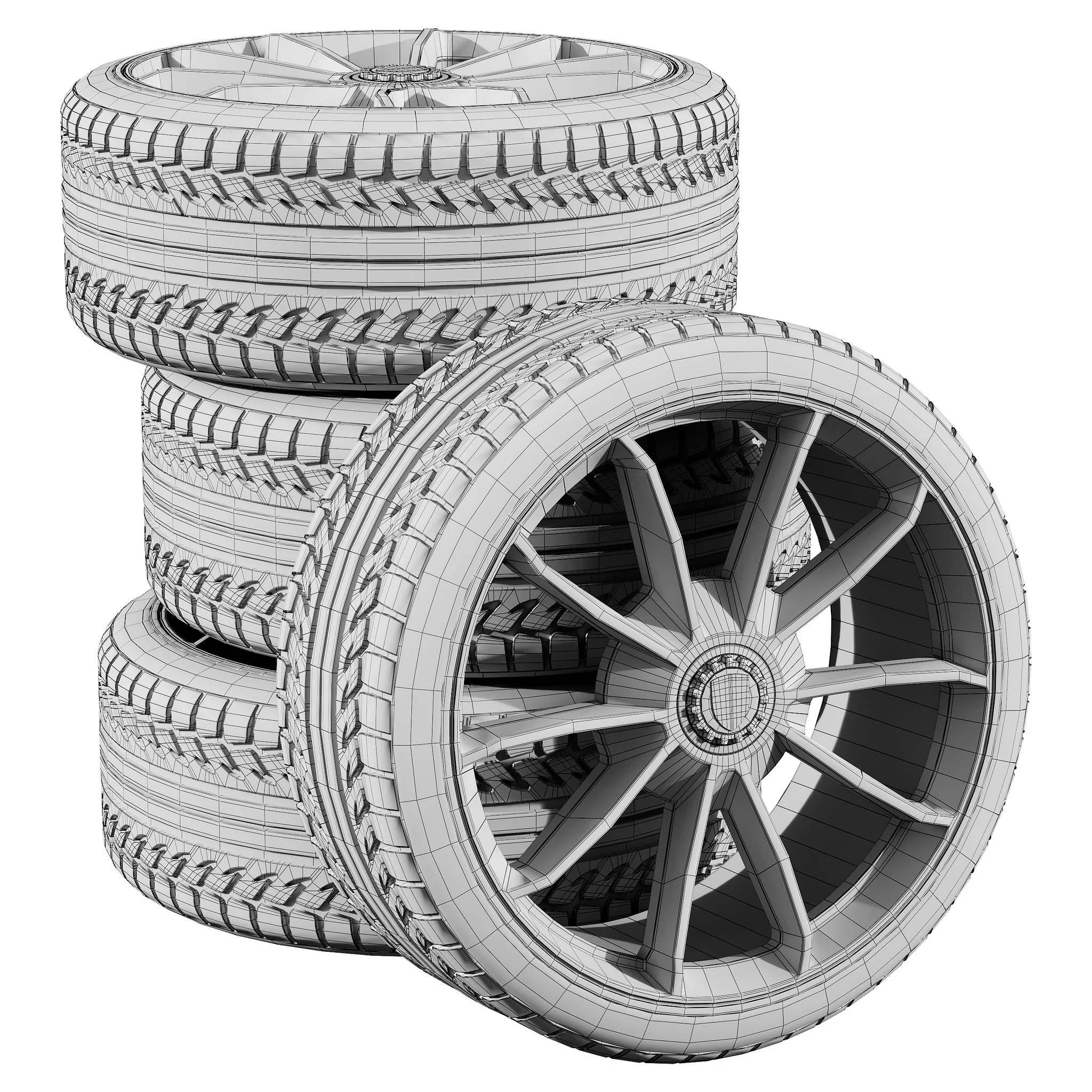 Porsche Tire 2 — 3D model preview 4