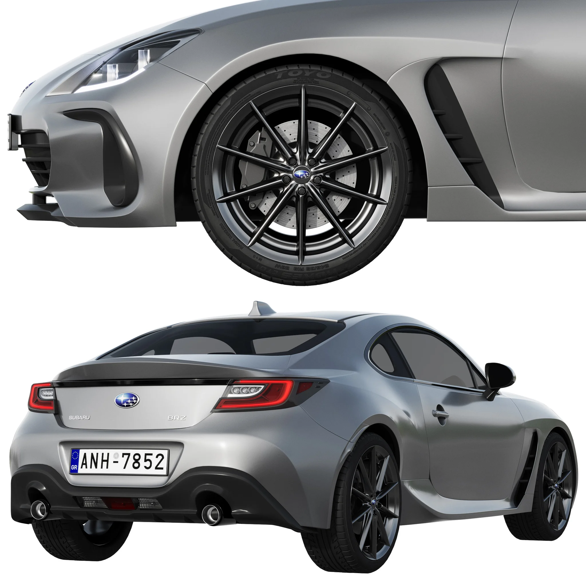 Subaru BRZ, 3D model preview 2