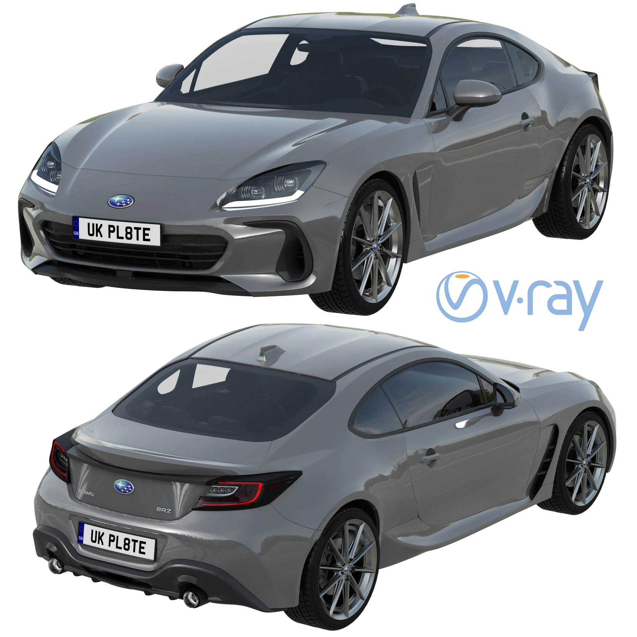 Subaru BRZ, 3D model preview 14