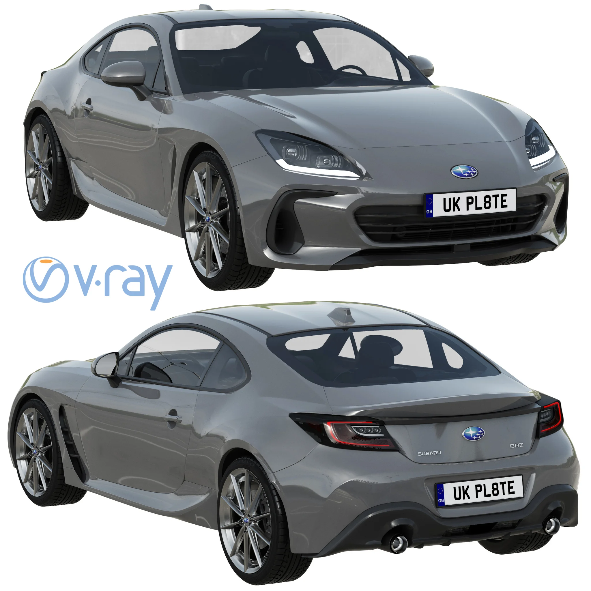 Subaru BRZ, 3D model preview 20