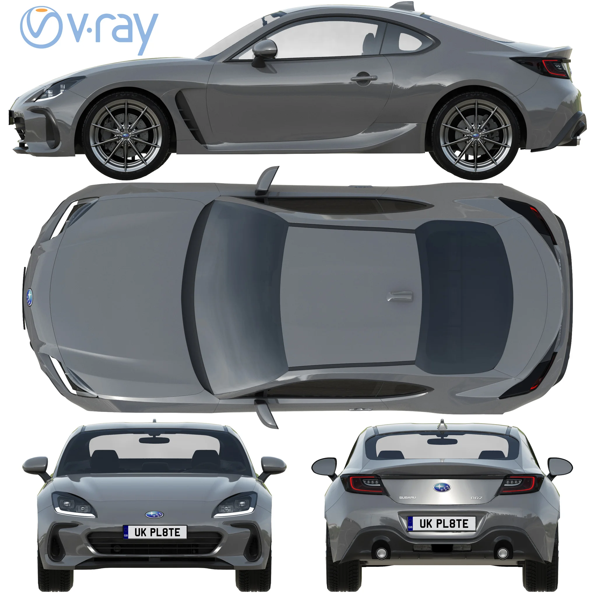 Subaru BRZ, 3D model preview 30