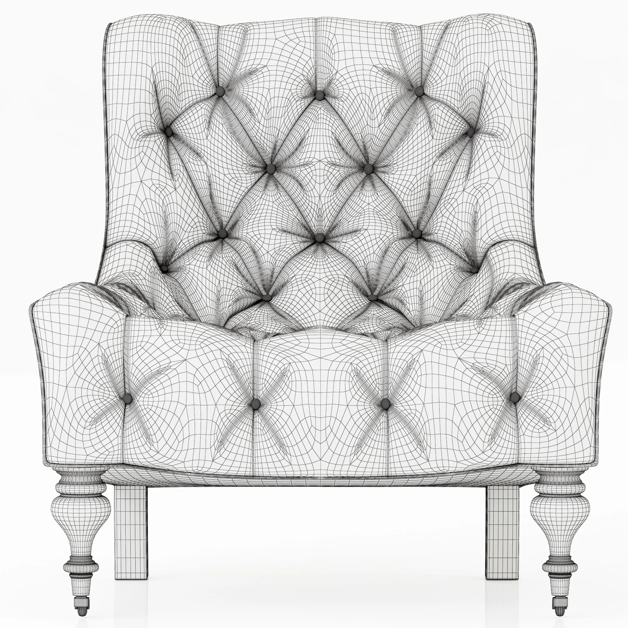 Serena And Lily Bruno Chair — 3D model preview 8