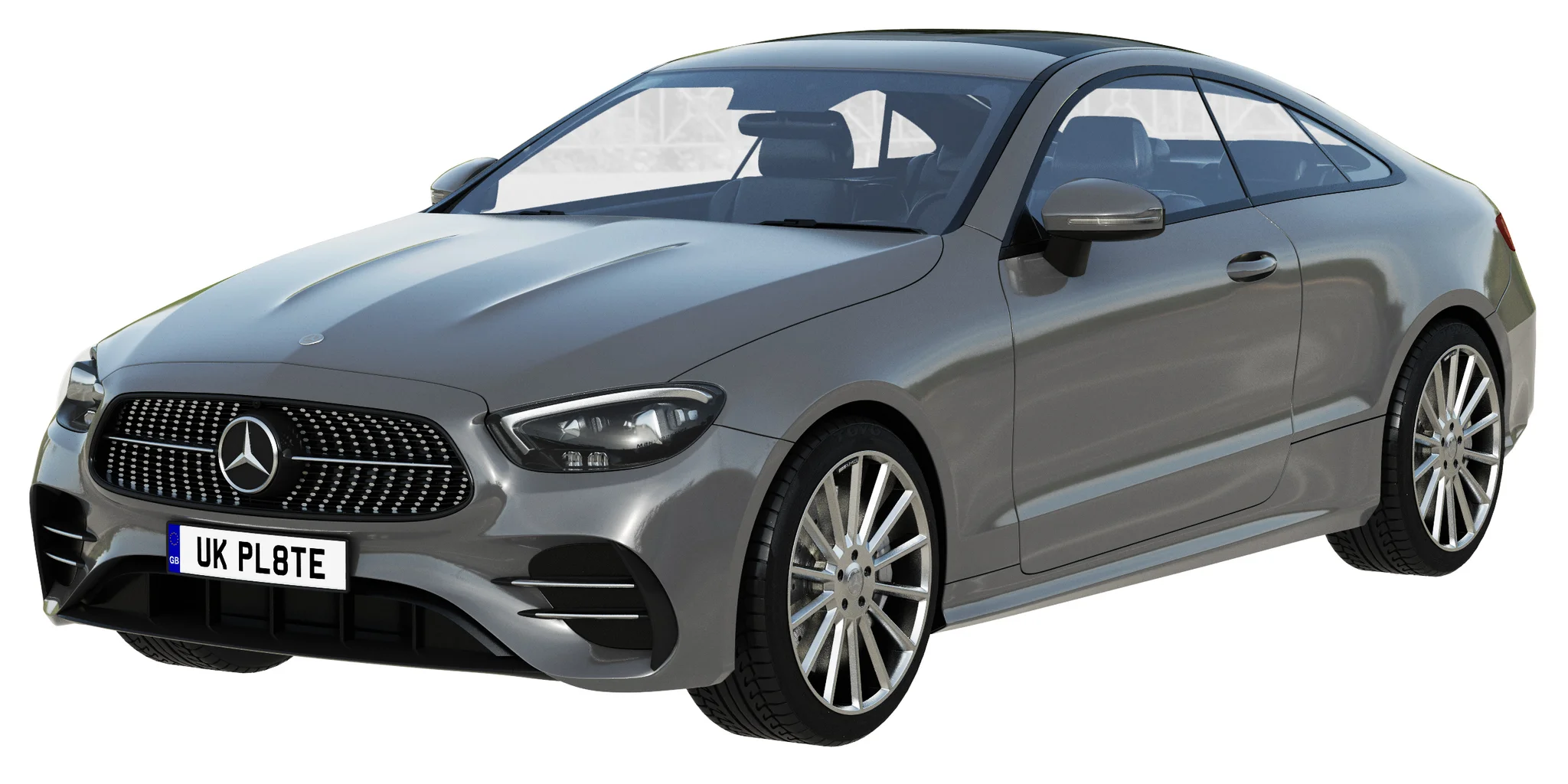 Mercedes Benz E‑Class Coupe, 3D model preview 4