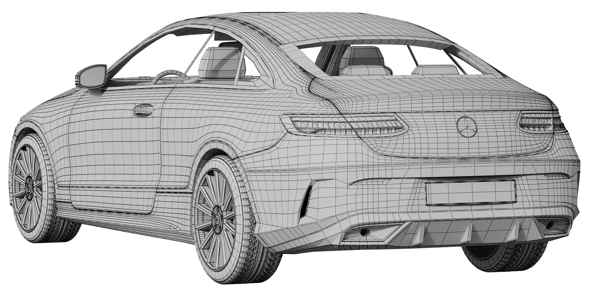 Mercedes Benz E‑Class Coupe, 3D model preview 28