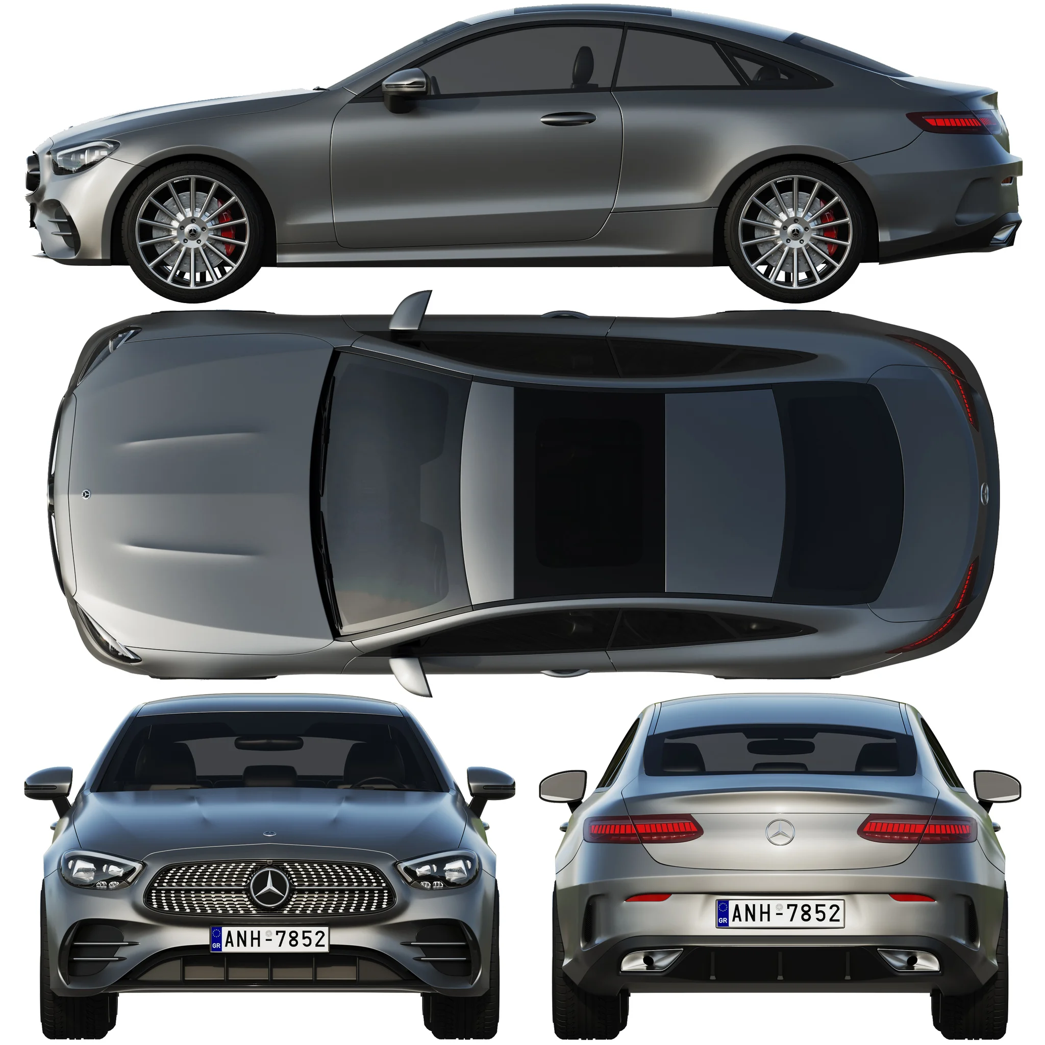 Mercedes Benz E‑Class Coupe, 3D model preview 32