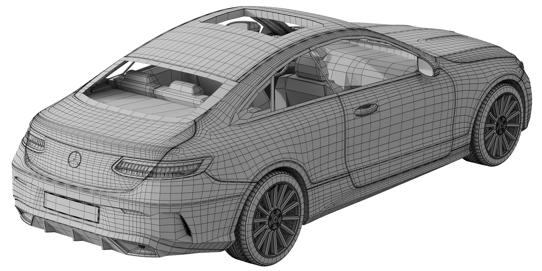 Mercedes Benz E‑Class Coupe, 3D model preview 36