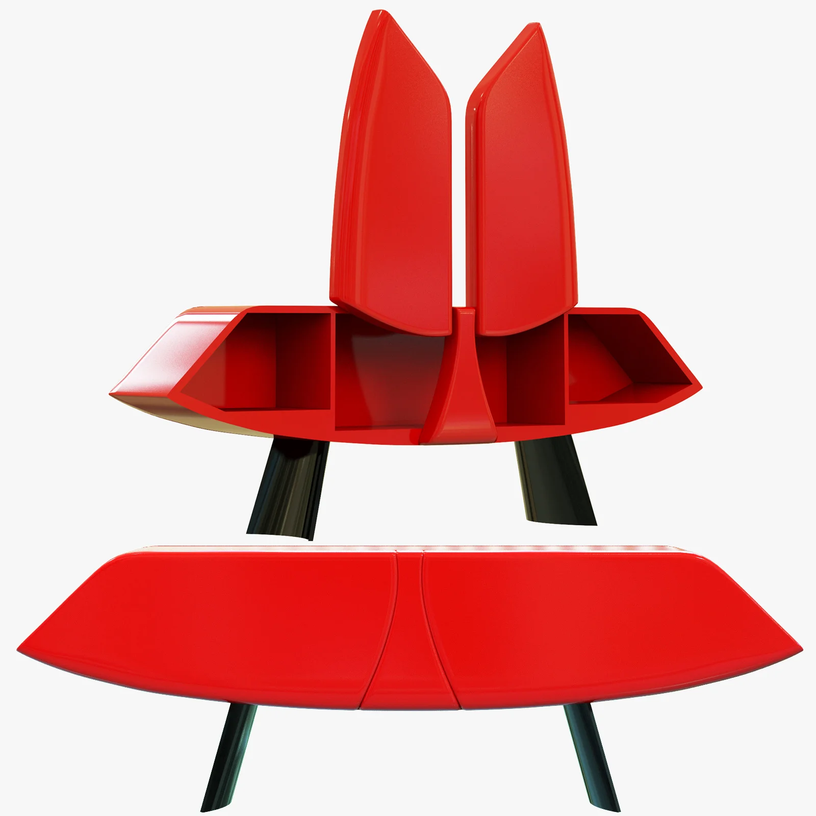 Roche Bobois Papillon Sideboard — 3D model preview 7