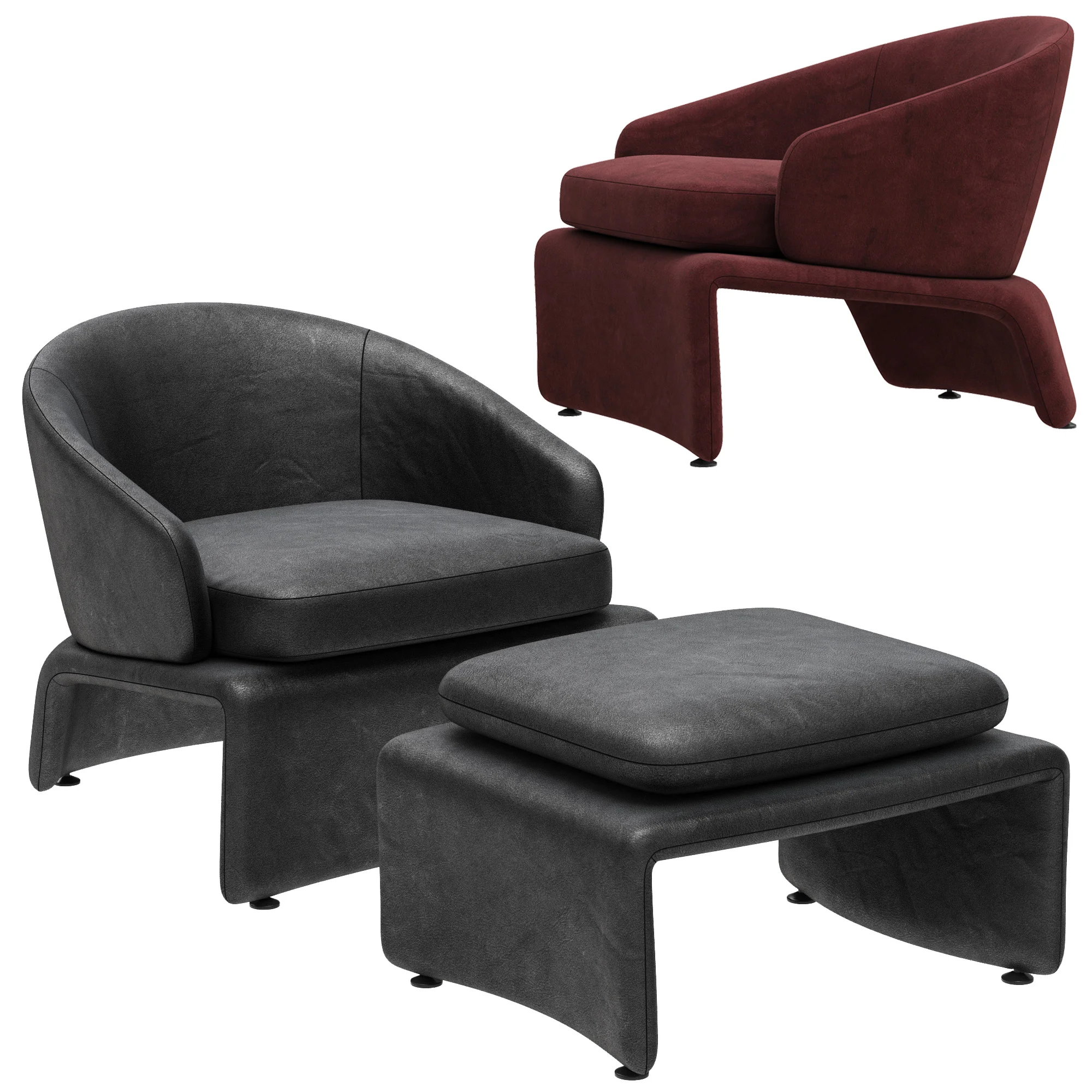 Minotti Halley — 3D model preview 4