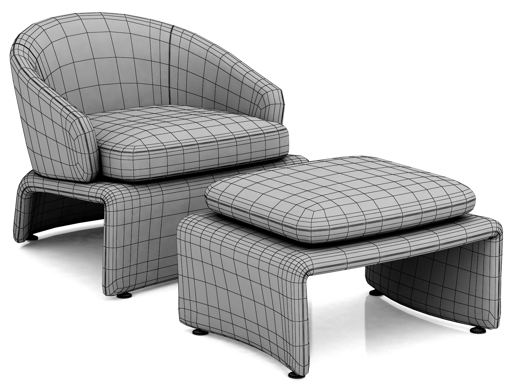 Minotti Halley — 3D model preview 16