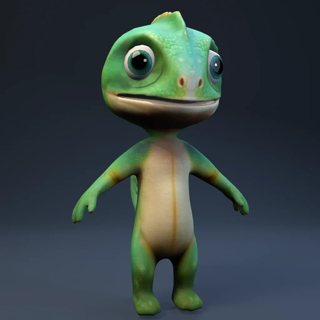 Anthro Lizard Rigged
