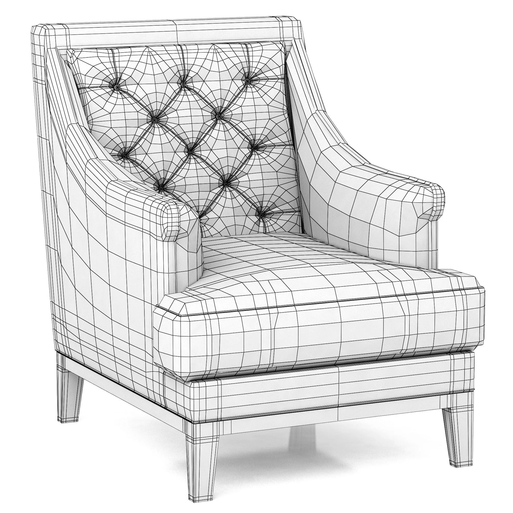 Roche Bobois EPOQ Armchair — 3D model preview 7