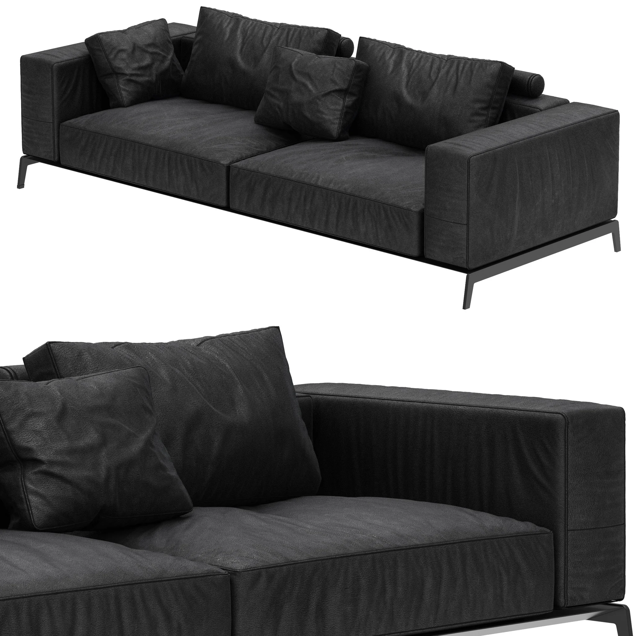 Flexform Ettore Sofa — 3D model preview 1