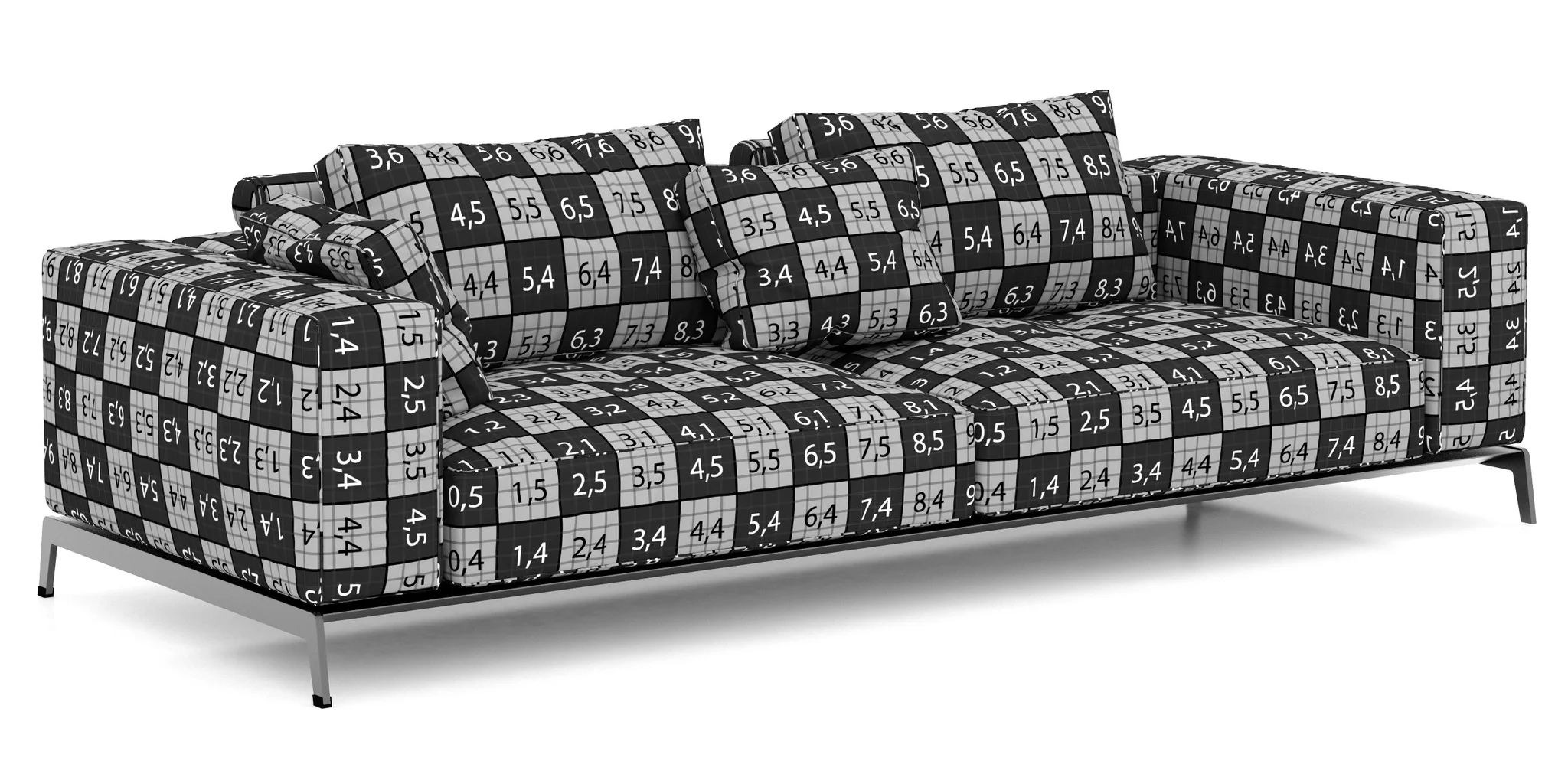 Flexform Ettore Sofa — 3D model preview 11