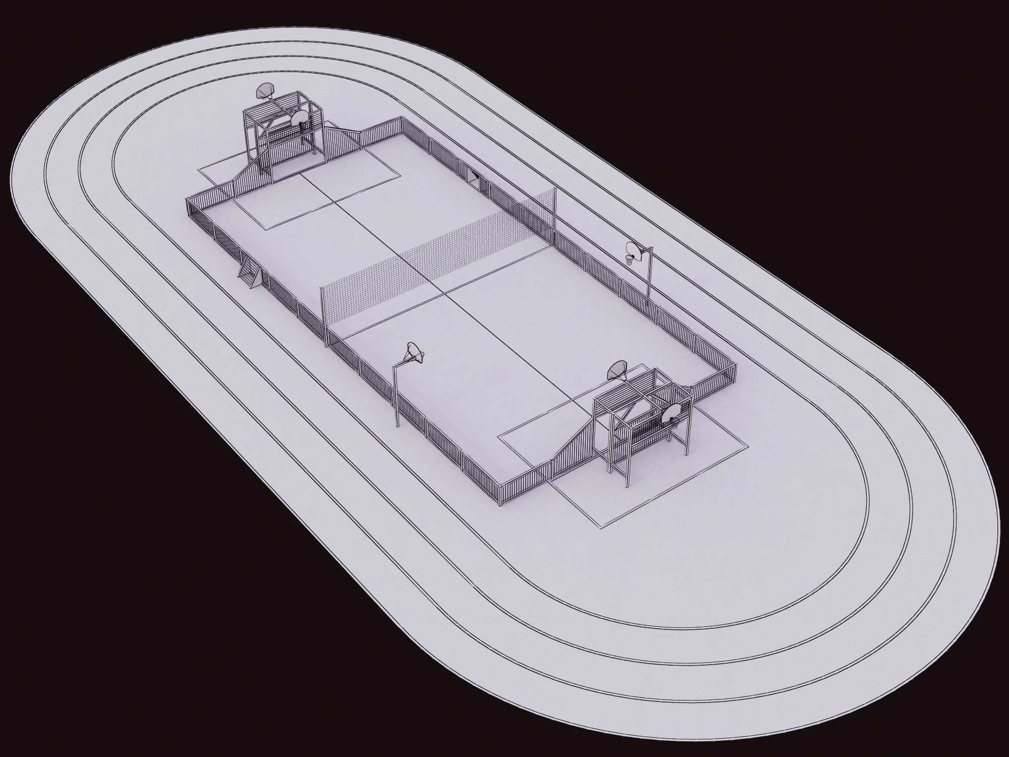 Multisports Stadium — 3D model preview 2